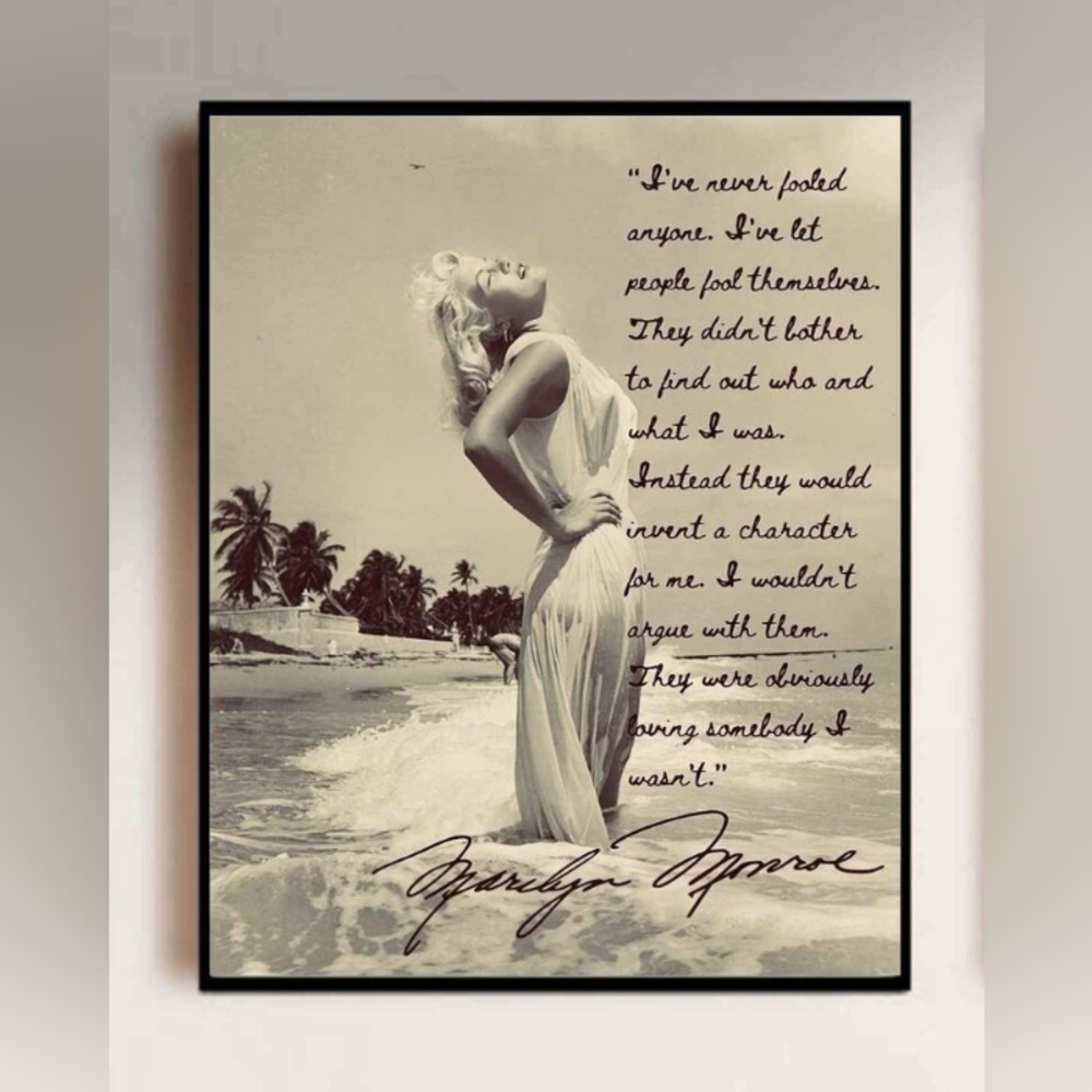 Marilyn Monroe Quote Wall Art Framed HQ Print - Picture 3 of 4